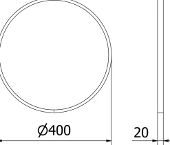 Silla Global SILLA Miroir mural rond, 40 cm, cadre blanc
