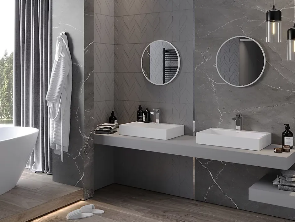 Silla Global SILLA Miroir mural rond, 40 cm, cadre blanc