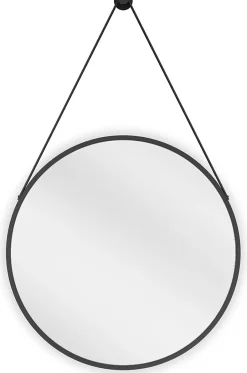 Silla Global SILLA Miroir mural rond, 50 cm, cadre noir* Miroir Grossissant