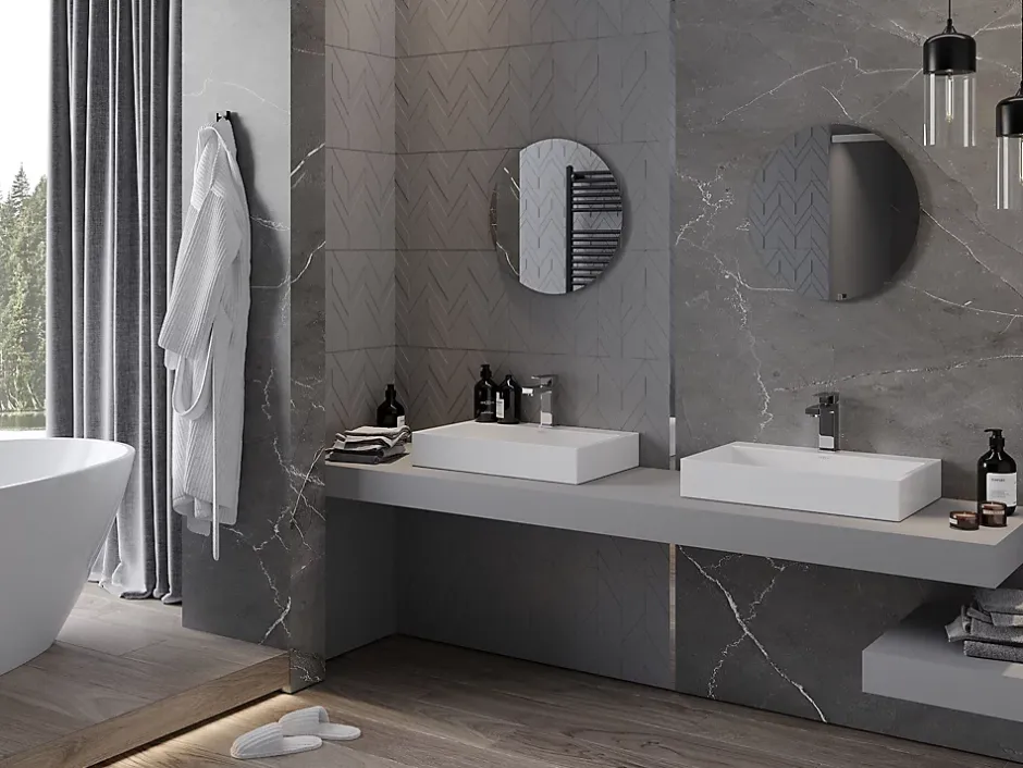 Silla Global SILLA Miroir mural rond, 50 cm, sans cadre