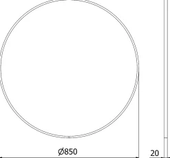 Silla Global SILLA Miroir mural rond, 85 cm, cadre doré* Miroir Grossissant