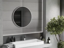Silla Global SILLA Miroir mural rond, 70 cm, cadre blanc* Miroir Grossissant