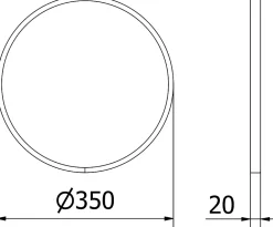 Silla Global SILLA Miroir mural rond, 35 cm, cadre noir* Miroir Grossissant