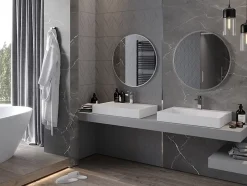 Silla Global SILLA Miroir mural rond, 70 cm, cadre chromé* Miroir Grossissant