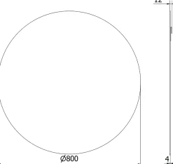 Silla Global SILLA Miroir mural rond, 80 cm, sans cadre