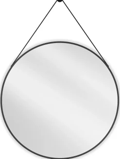 Silla Global SILLA Miroir mural rond, 80 cm, cadre noir