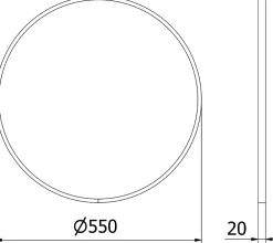 Silla Global SILLA Miroir mural rond, 55 cm, cadre doré