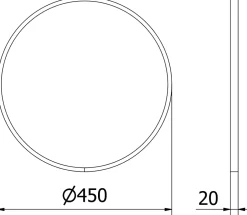 Silla Global SILLA Miroir mural rond, 45 cm, cadre noir* Miroir Grossissant