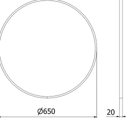 Silla Global SILLA Miroir mural rond, 65 cm, cadre doré