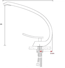 Silla Global SILLA Mitigeur lavabo moderne en Laiton, économie d'eau, Doré