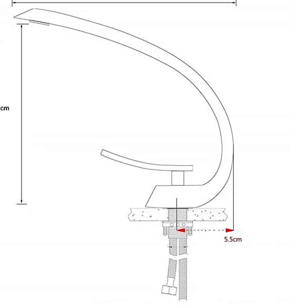 Silla Global SILLA Mitigeur lavabo moderne en Laiton, économie d'eau, Doré