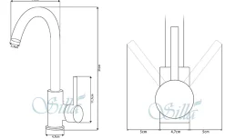 Silla Global SILLA Mitigeur lavabo moderne en Laiton, économie d'eau, Chromé* Robinet Lavabo Et Vasque