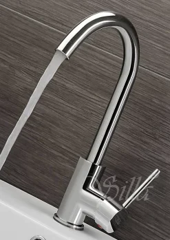 Silla Global SILLA Mitigeur lavabo moderne en Laiton, économie d'eau, Chromé* Robinet Lavabo Et Vasque