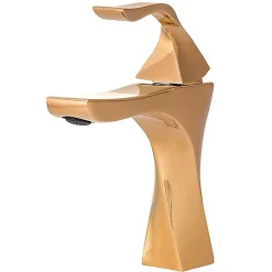 Silla Global SILLA Mitigeur lavabo moderne en Laiton, économie d'eau, Doré