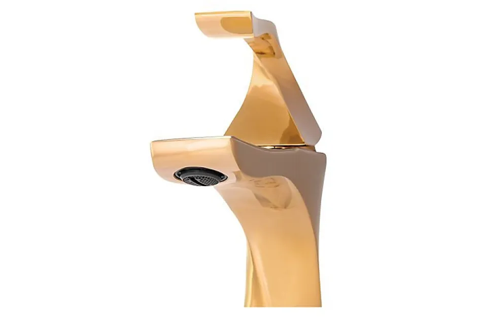 Silla Global SILLA Mitigeur lavabo moderne en Laiton, économie d'eau, Doré
