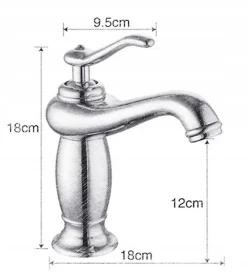 Silla Global SILLA Mitigeur lavabo retro en Laiton, économie d'eau, Vintage doré* Robinet Lavabo Et Vasque