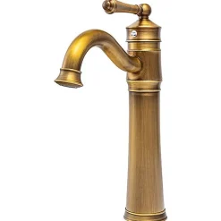 Silla Global SILLA Mitigeur lavabo retro bec haut en Laiton, économie d'eau, Vintage doré* Robinet Lavabo Et Vasque