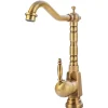 Silla Global SILLA Mitigeur lavabo retro bec haut en Laiton, économie d'eau, Vintage doré* Robinet Lavabo Et Vasque