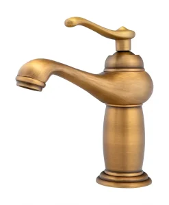 Silla Global SILLA Mitigeur lavabo retro en Laiton, économie d'eau, Vintage doré