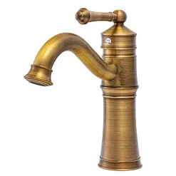 Silla Global SILLA Mitigeur lavabo retro en Laiton, économie d'eau, Vintage doré