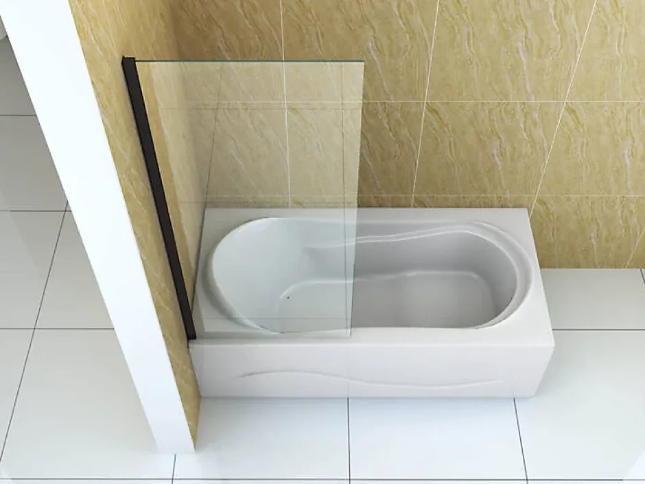 Silla Global Silla Pare-baignoire ASTON, fixe, 70x150 cm, Noir* Pare-Baignoire
