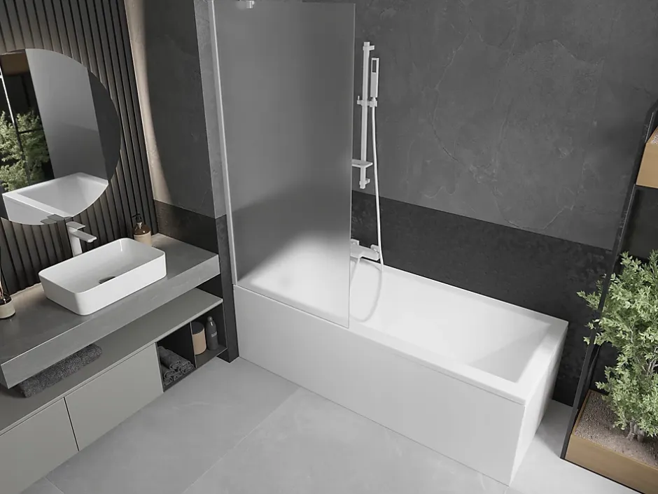 Silla Global Silla Pare-baignoire fixe, 80x150 cm, Blanc* Pare-Baignoire