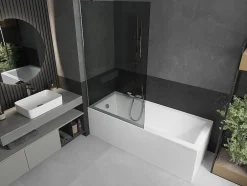 Silla Global Silla Pare-baignoire fixe, 100x150 cm, Chromé* Pare-Baignoire