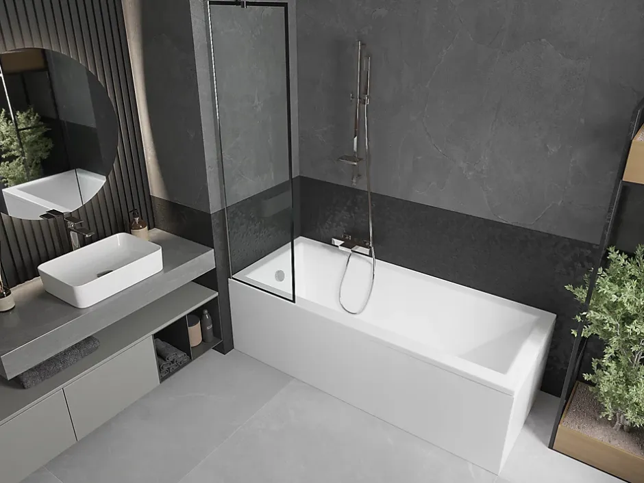 Silla Global Silla Pare-baignoire fixe, 50x150 cm, Chromé