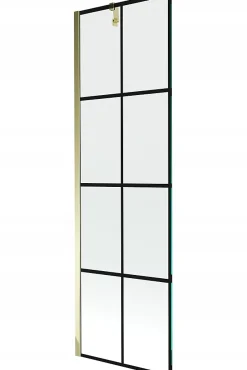 Silla Global Silla Pare-baignoire fixe, 60x150 cm, Doré