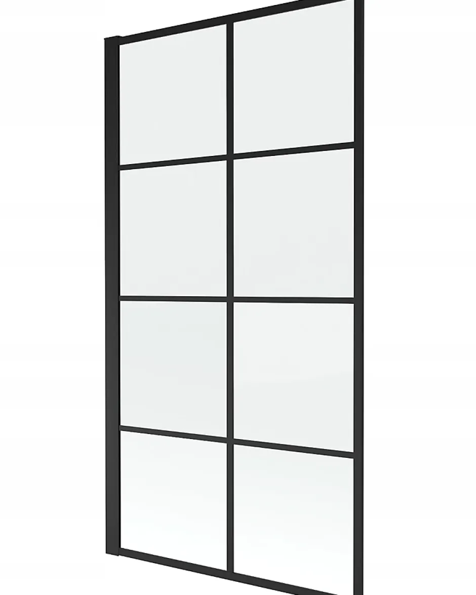 Silla Global Silla Pare-baignoire fixe, 80x140 cm, Noir* Pare-Baignoire