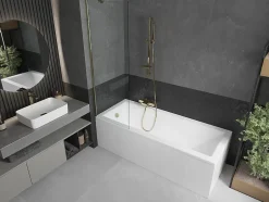 Silla Global Silla Pare-baignoire fixe, 60x150 cm, Doré