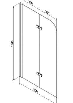 Silla Global Silla Pare-baignoire fixe, 80x140 cm, Doré* Pare-Baignoire