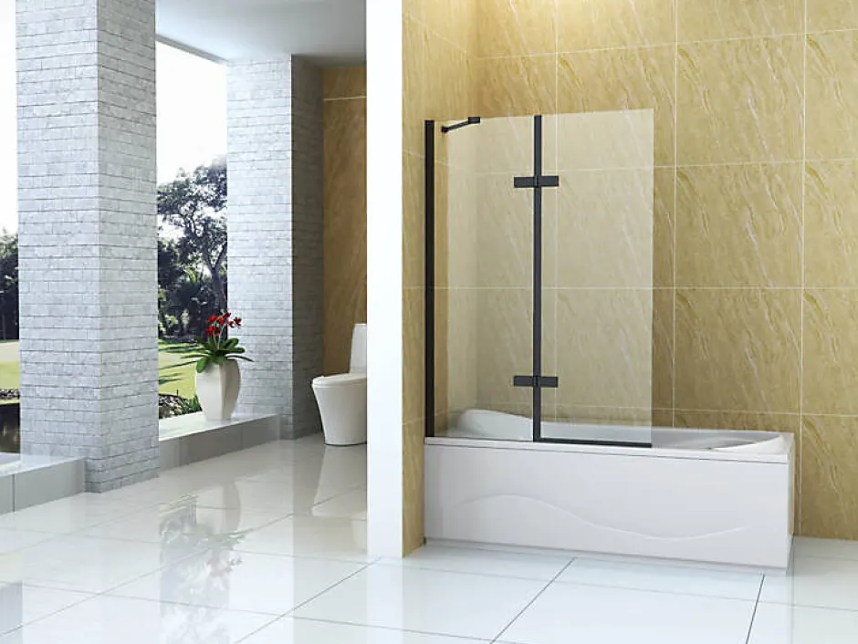 Silla Global Silla Pare-baignoire GARETT, fixe, 120x150 cm, Noir