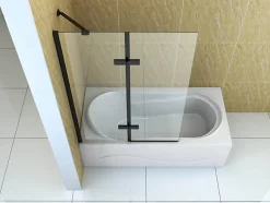 Silla Global Silla Pare-baignoire GARETT, fixe, 120x150 cm, Noir