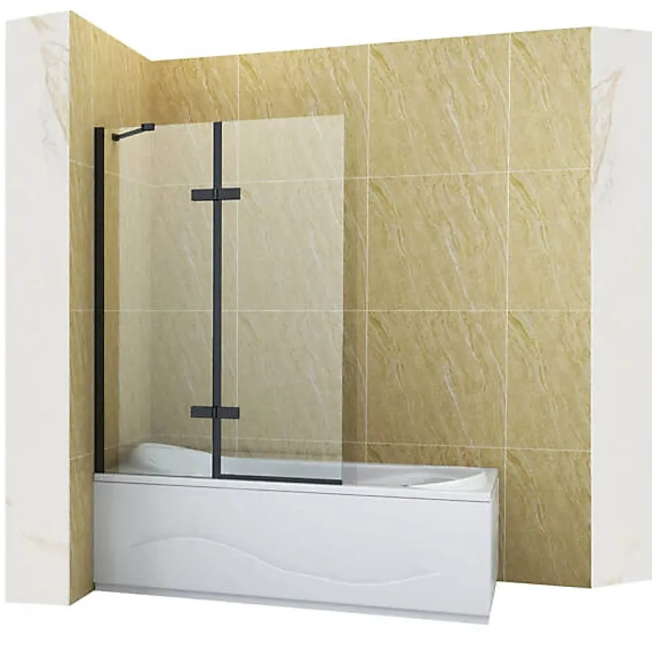 Silla Global Silla Pare-baignoire GARETT, fixe, 100x150 cm, Noir