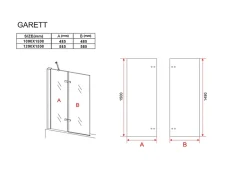 Silla Global Silla Pare-baignoire GARETT, fixe, 120x150 cm, Chromé* Pare-Baignoire