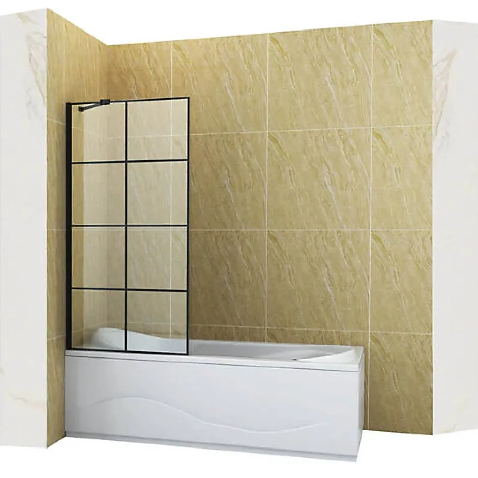 Silla Global Silla Pare-baignoire MADISON+, fixe, 60x140 cm, Noir
