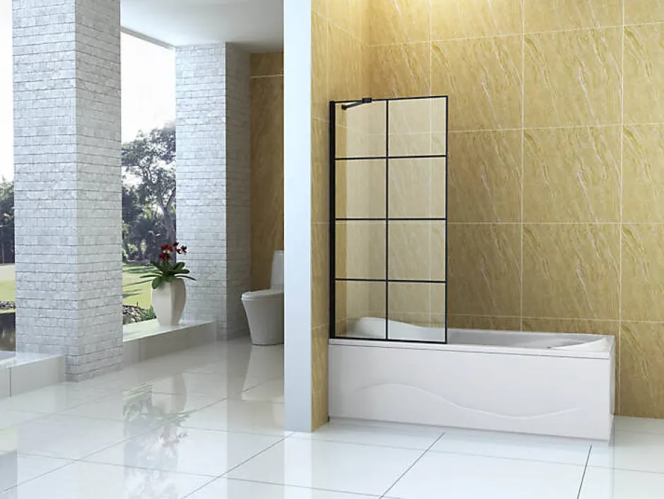 Silla Global Silla Pare-baignoire MADISON+, fixe, 60x140 cm, Noir