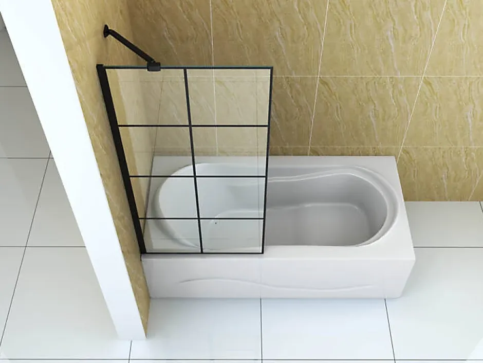 Silla Global Silla Pare-baignoire MADISON+, fixe, 60x140 cm, Noir