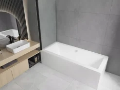 Silla Global Silla Pare-baignoire pivotant, 70x140 cm, Noir