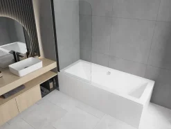 Silla Global Silla Pare-baignoire pivotant 70x140 cm, Noir* Pare-Baignoire
