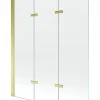 Silla Global Silla Pare-baignoire pivotant, 120x140 cm, Doré
