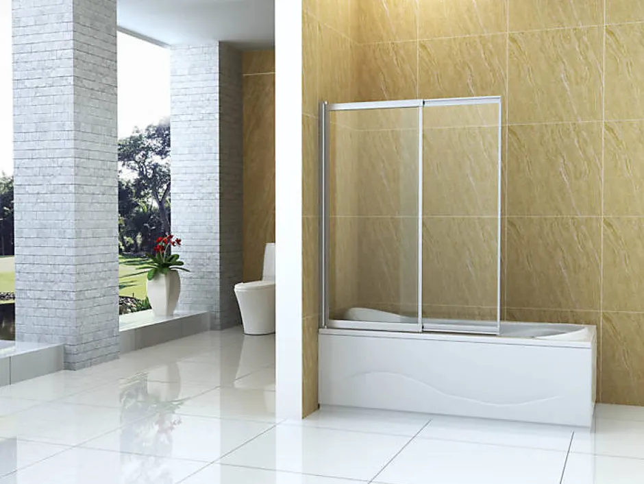 Silla Global Silla Pare-baignoire SPENCER, rabattable, 120x150 CM, Chromé* Pare-Baignoire