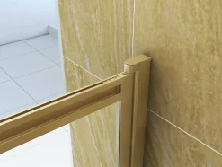 Silla Global Silla Pare-baignoire SPENCER, rabattable, 100x150 CM, Doré brossé