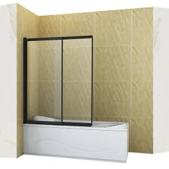 Silla Global Silla Pare-baignoire SPENCER, rabattable, 85x150 CM, Noir