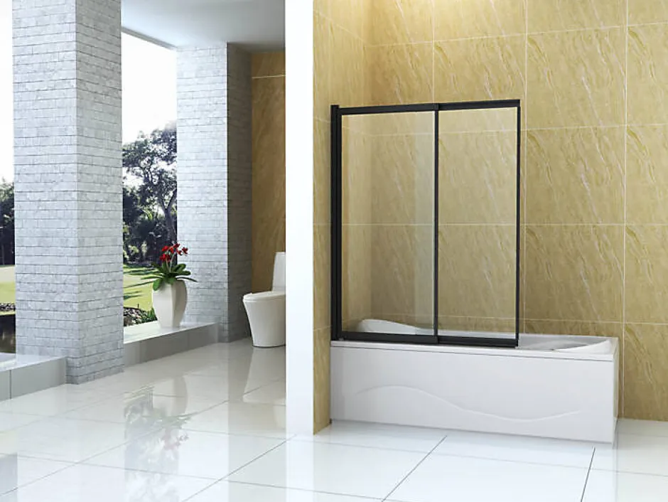 Silla Global Silla Pare-baignoire SPENCER, rabattable, 85x150 CM, Noir