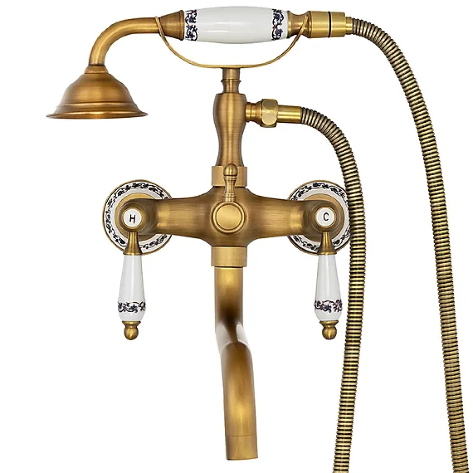 Silla Global SILLA Robinet De Baignoire en Laiton retro, mural, ancien doré* Robinet De Baignoire