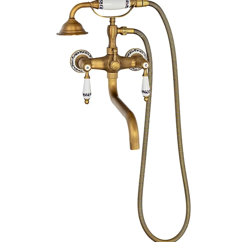 Silla Global SILLA Robinet De Baignoire en Laiton retro, mural, ancien doré* Robinet De Baignoire