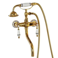 Silla Global SILLA Robinet De Baignoire en Laiton retro, mural, doré