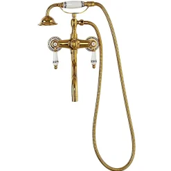Silla Global SILLA Robinet De Baignoire en Laiton retro, mural, doré